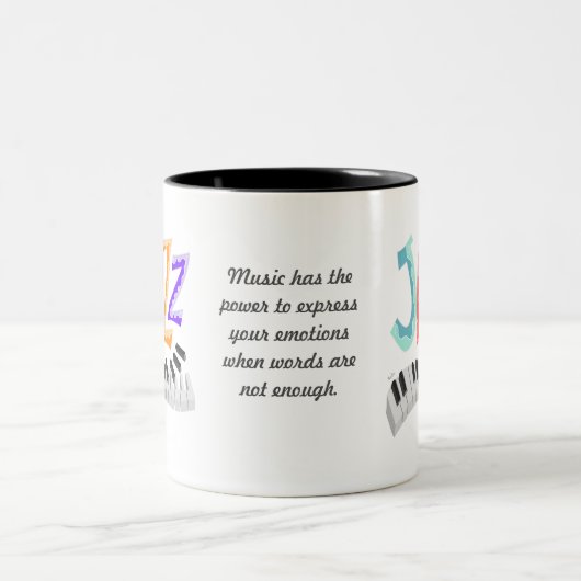 Jazz Lettering Zweifarbige Tasse (Mittel)
