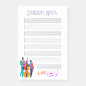 Jazz Lick Inspiriert "Note" Pad mit Musikerinnen Post-it Klebezettel (Vorderseite)