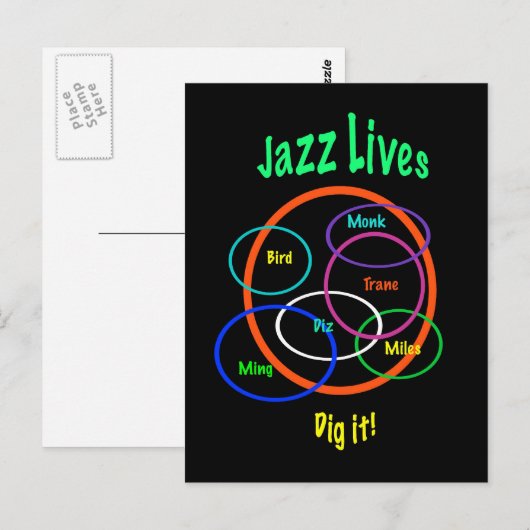Jazz Lives Postkarte (Vorne/Hinten)