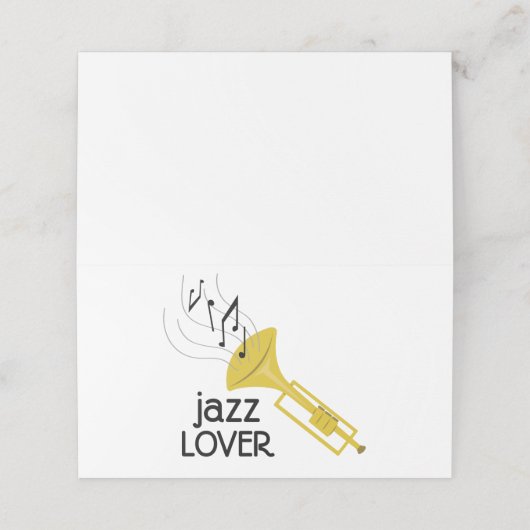 Jazz Lover Platzkarte (Außenseite Aufgefaltet)