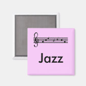 Jazz Lovers Lila Magnet (Vorderseite/Rückseite)