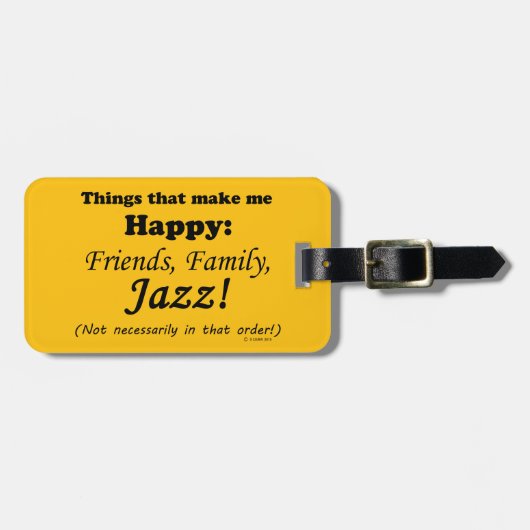Jazz macht mich glücklich gepäckanhänger (Vorderseite horizontal)