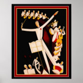 "Jazz Maestro" Art Deco Print 16 x 20 Poster (Vorne)