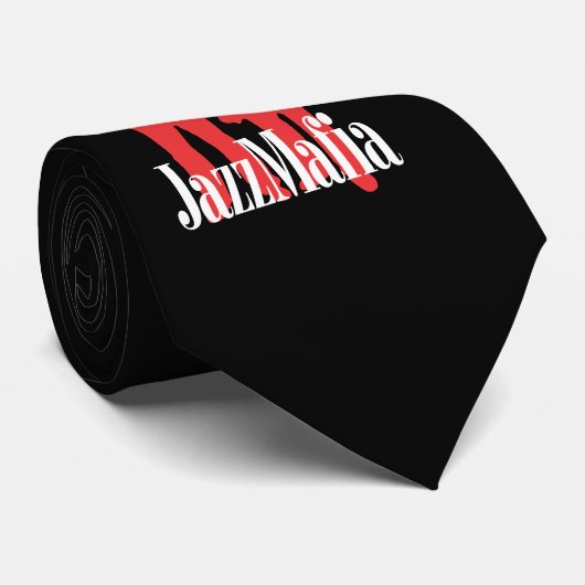 Jazz-Mafia-Schwarz-Krawatte Krawatte (Gerollt)