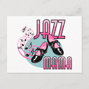 Jazz Mama Steche tanzen Postkarte