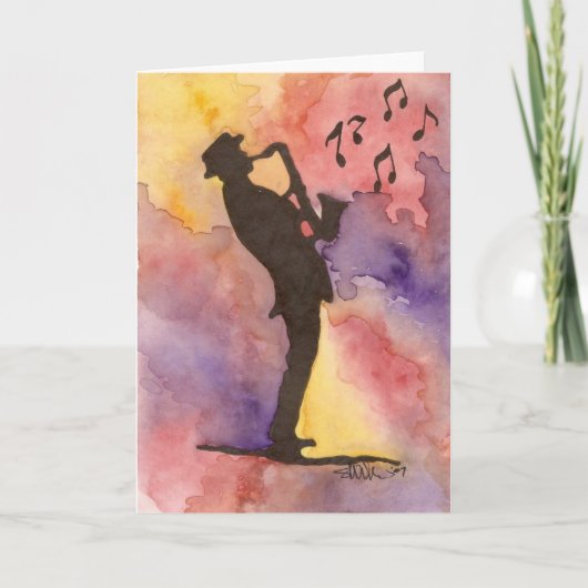 Jazz Man Karte (Vorderseite)