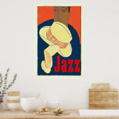 Jazz Man mit Gelbhut Poster (Küche)