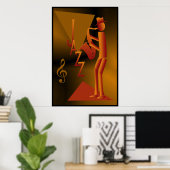 Jazz Man Poster Print (Heimbüro)