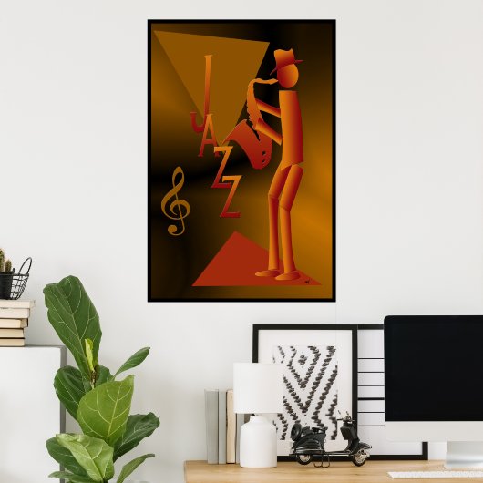 Jazz Man Poster Print (Heimbüro)