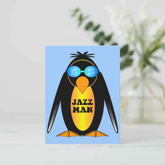 Jazz Man Postkarte (Stehend Vorderseite)