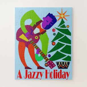 Jazz Man Weihnachtsstil Puzzle