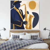 Jazz-Melodie Leinwanddruck (Insitu (Schlafzimmer))