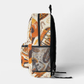 Jazz Melody - Saxophone Musikmuster Bedruckter Rucksack (Rechts)