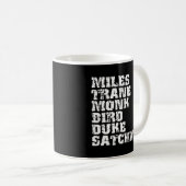 Jazz Miles Coltrane Parker Ellington L Kaffeetasse (VorderseiteRechts)