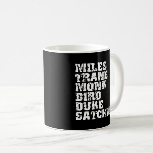 Jazz Miles Coltrane Parker Ellington L Kaffeetasse (VorderseiteRechts)