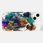 Jazz Music Band Saxophon Player Musician iPhone Hülle (Rückseite (Horizontal))