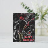Jazz Music Birthday Card Postkarte (Stehend Vorderseite)