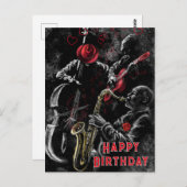 Jazz Music Birthday Card Postkarte (Vorne/Hinten)