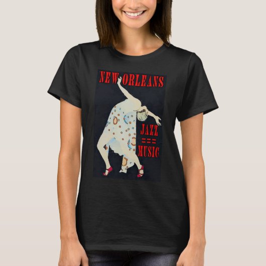Jazz Music Dancer, New Orleans, T-Shirt (Vorderseite)