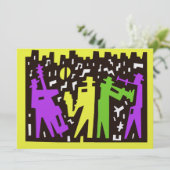 Jazz Music Einladung (Stehend Vorderseite)