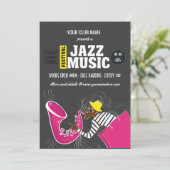 Jazz Music Festival Einladung (Stehend Vorderseite)