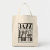 Jazz Music Instruments Leinwand Tasche (Vorne)