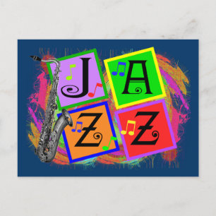 Jazz Music Lovers - Geschenke Postkarte
