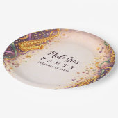 Jazz Music Mardi Gras Masquerade Pappteller (Schrägansicht)