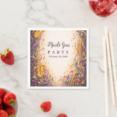 Jazz Music Mardi Gras Masquerade Serviette (Beispiel)