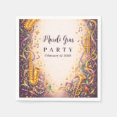 Jazz Music Mardi Gras Masquerade Serviette (Vorderseite)