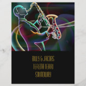 Jazz Music Musician Flyer Einladung (Hinten)