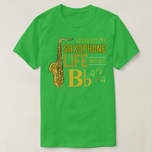 Jazz Music Musician Saxophon T-Shirt (Design vorne)