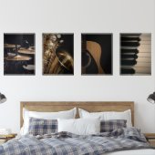 Jazz Music Nostalgia Print Set (Schlafzimmer)
