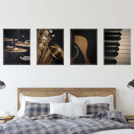 Jazz Music Nostalgia Print Set (Schlafzimmer)