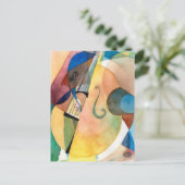 Jazz Music Painting "Bassline" Postkarte (Stehend Vorderseite)