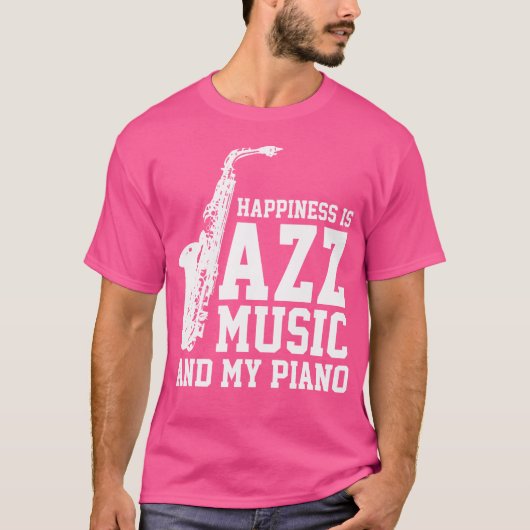 Jazz Music Piano T-Shirt (Vorderseite)