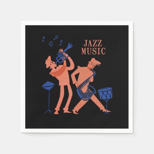 Jazz Music Saxophone Music Jazz Band Geschenk Serviette (Vorderseite)