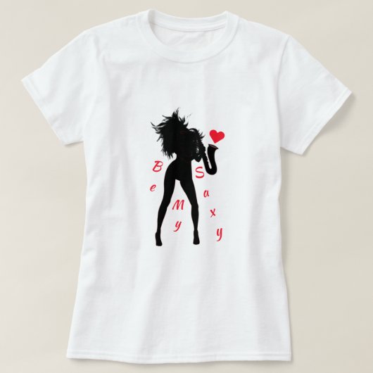 Jazz Music Saxophone Player Woman Funny T - Shirt (Design vorne)