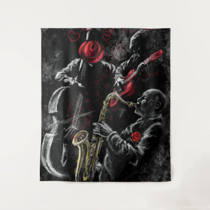 Jazz Music Tapestry Wandteppich