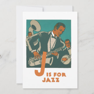 Jazz Music Vintag Art Grußkarte Feiertagskarte