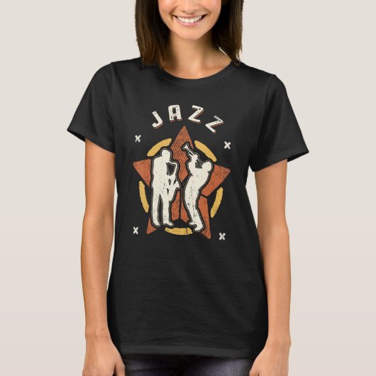 Jazz Music Vintage Retro Classic T-Shirt (Vorderseite)