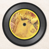 Jazz Music Vinyl Record Round Paper Untersetzer (Vorderseite)
