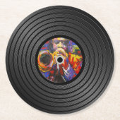 Jazz Music Vinyl Record Runder Pappuntersetzer (Vorderseite)