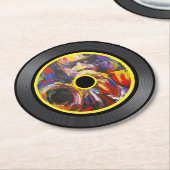 Jazz Music Vinyl Record Runder Pappuntersetzer (Angewinkelt)