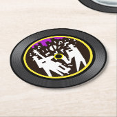 Jazz Music Vinyl Record Runder Pappuntersetzer (Angewinkelt)