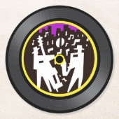 Jazz Music Vinyl Record Runder Pappuntersetzer (Vorderseite)