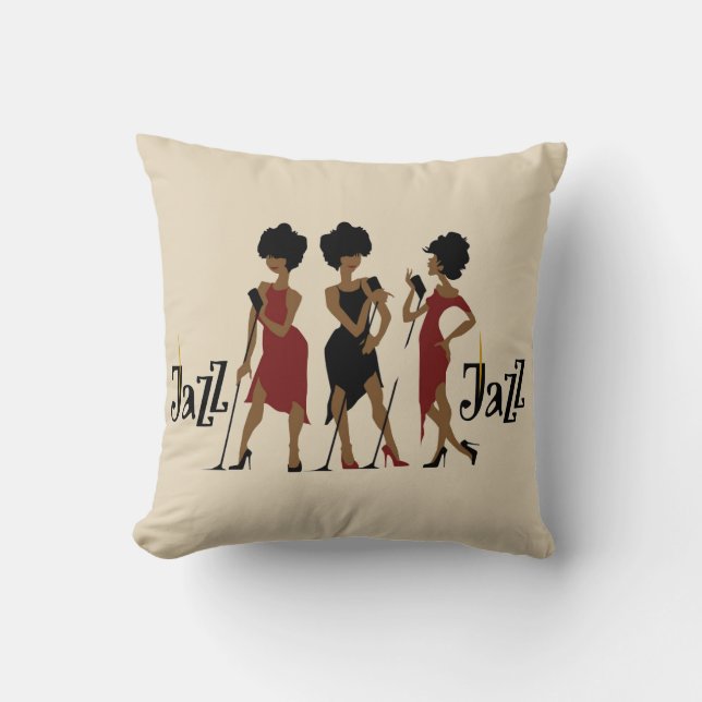 Jazz Musical Decorative Pillow Kissen (Vorderseite)