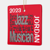 Jazz Musician Extraordinaire CUSTOM Keramikornament (Links)