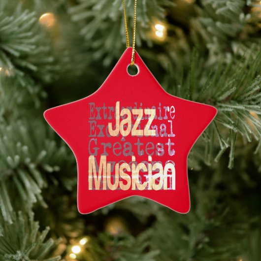 Jazz Musician Extraordinaire Keramik Ornament (Baum)