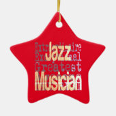 Jazz Musician Extraordinaire Keramik Ornament (Hinten)